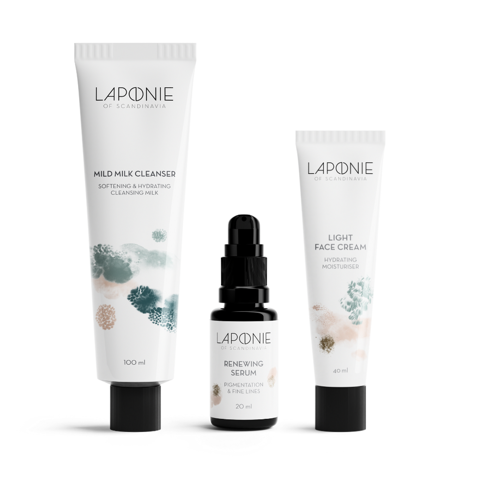 Basic routine for Combination Skin with Renewing Serum - Laponie of Scandinavia