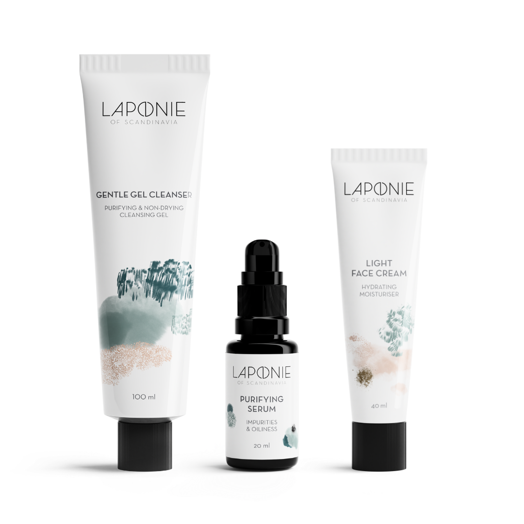 Basic Routine for Oily Skin with Purifying Serum - Laponie of Scandinavia
