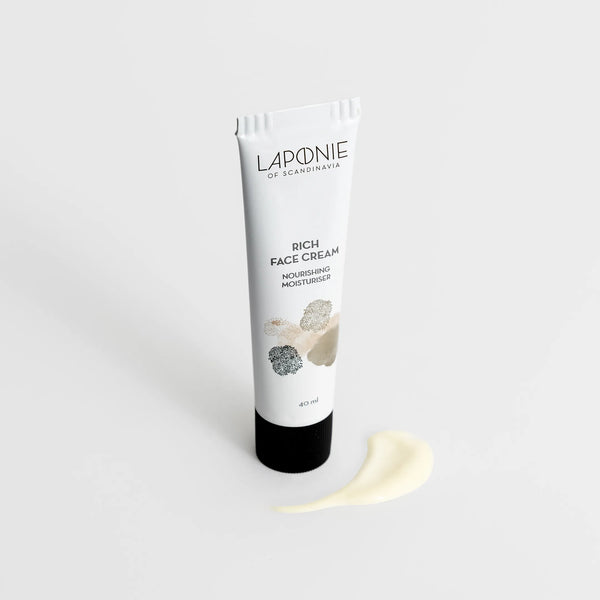 Laponie Rich Face Cream with cream swatch