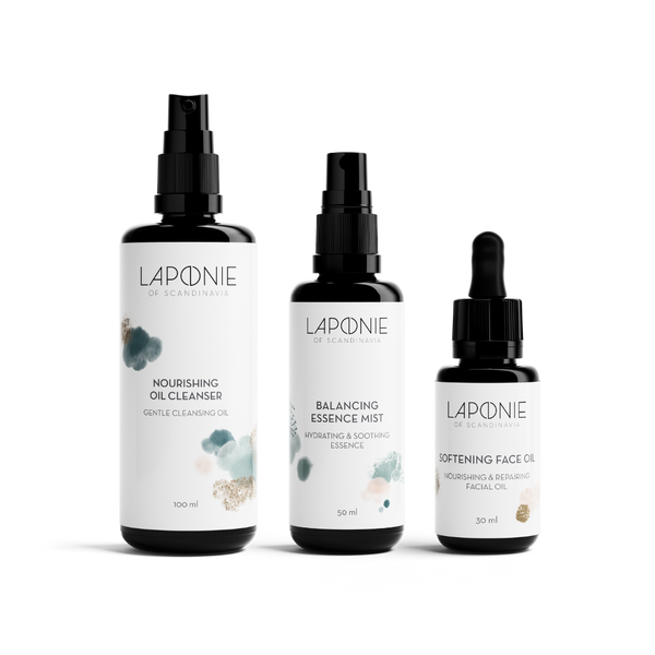 Basic Routine for Sensitised & Reactive Skin with Oil Cleanser & No-Cream Set - Laponie of Scandinavia