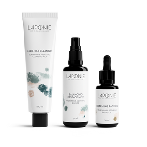 Basic Routine for Sensitised & Reactive Skin with Milk Cleanser & No Cream Set - Laponie of Scandinavia